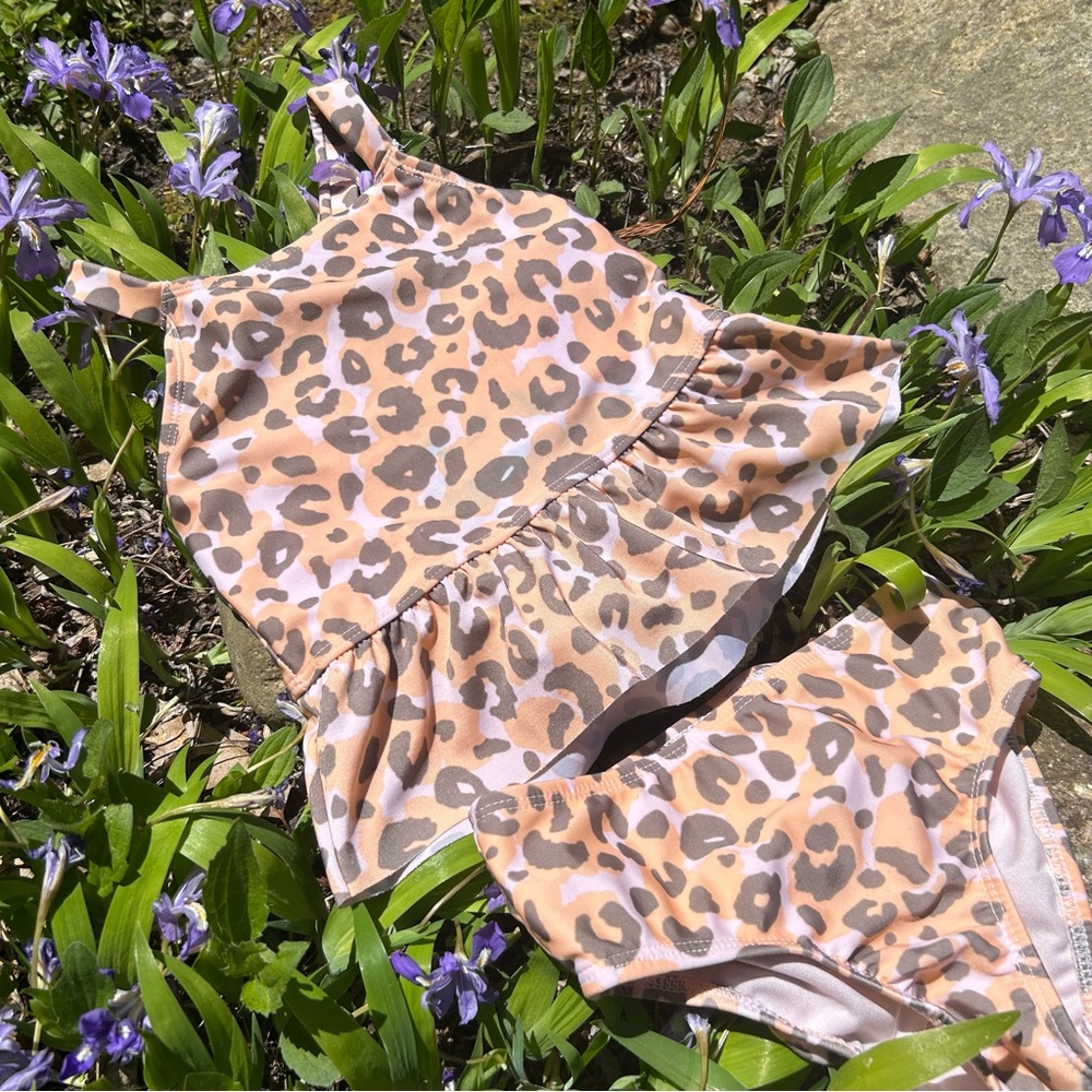 Leopard Print 2-Piece Tankini Swimsuit | Toddler Girl Size 3T | Cat & Jack - Picture 6 of 9